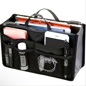 Black Multi-Pocket Organizer Bag for Your Special Purses.